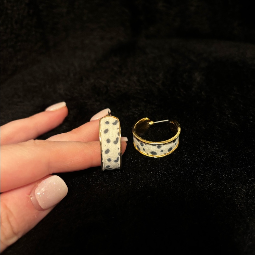Elegant Polka Dot Hoop Earrings